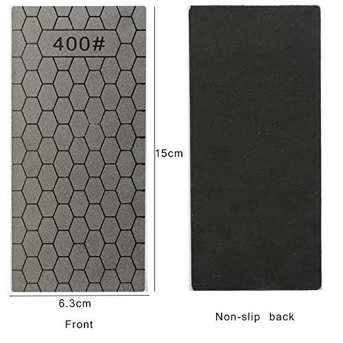 MOPCONY Diamond Whetstones, #400 and #1000, Set of 2, for Mini 4WD, Tool Processing, Grinding, Surface Refinishing, Diamond, Correction, Non-Slip, Min