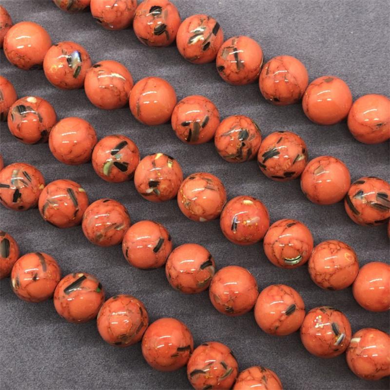 Круглые свободные золотые нити ракушки каменные разделительные бусины для изготовления ювелирных изделий своими руками браслет с подвесками 6/8/10 мм