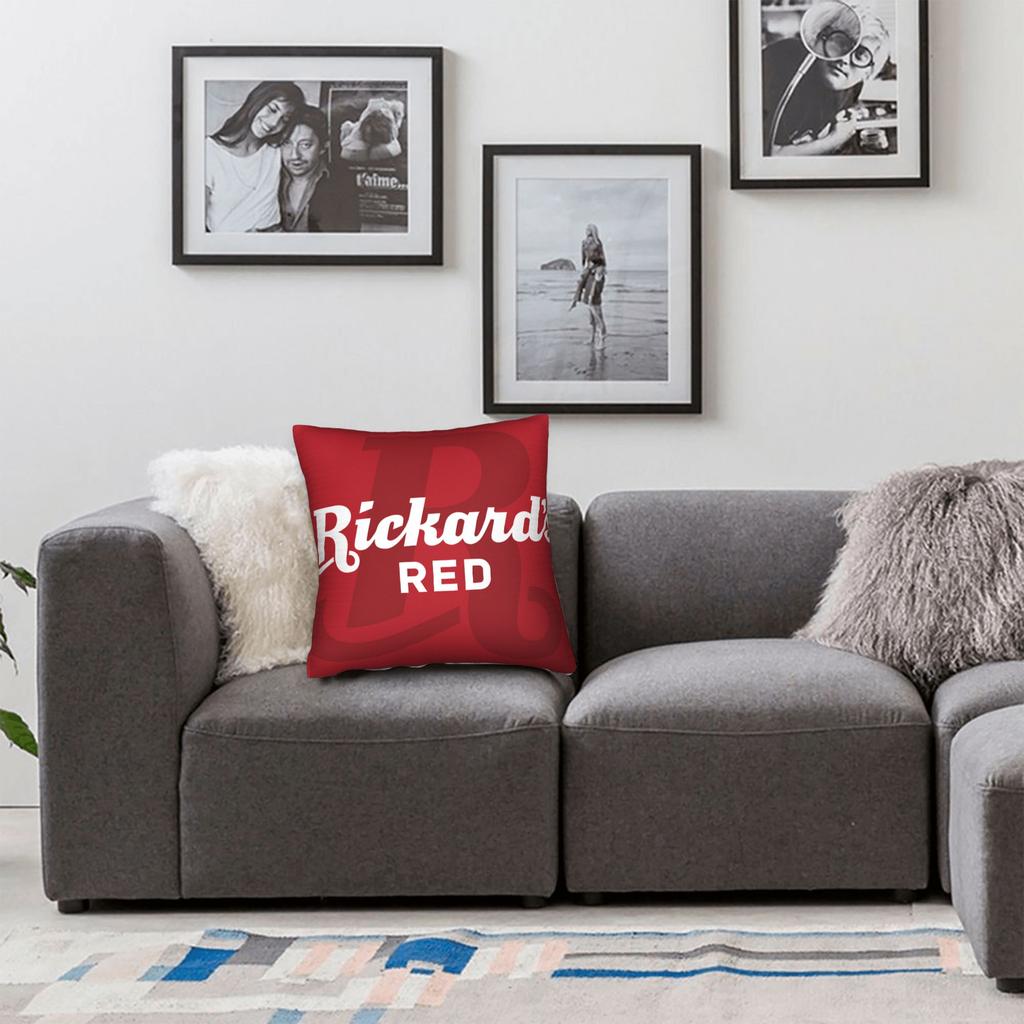 Red R-Rickard Beer Pillow Case Comfy Pillow Cover For Living Room Sofa Retro Trendy Pillowcases
