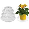 10 шт. прозрачные пластиковые блюдца для растений, поддоны для капель круглой формы, не легко деформируются, прозрачные комнатные горшки для цветов, тарелка, тарелка