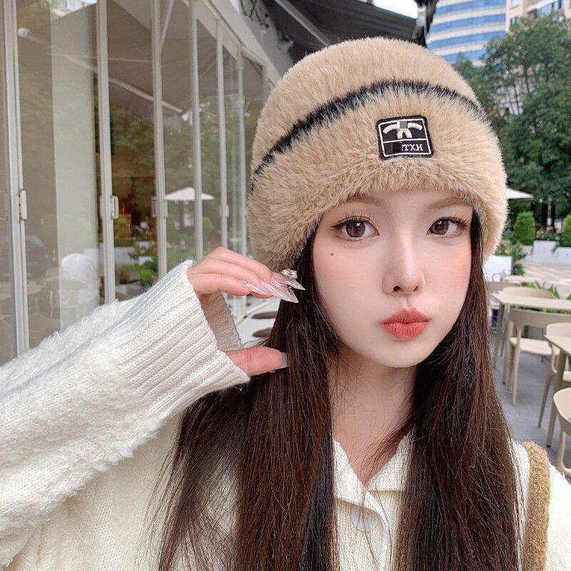 Hat Winter New Versatile Warm Padded Caps Winter Thickened Plush Ear Protection Hat Women's Hat