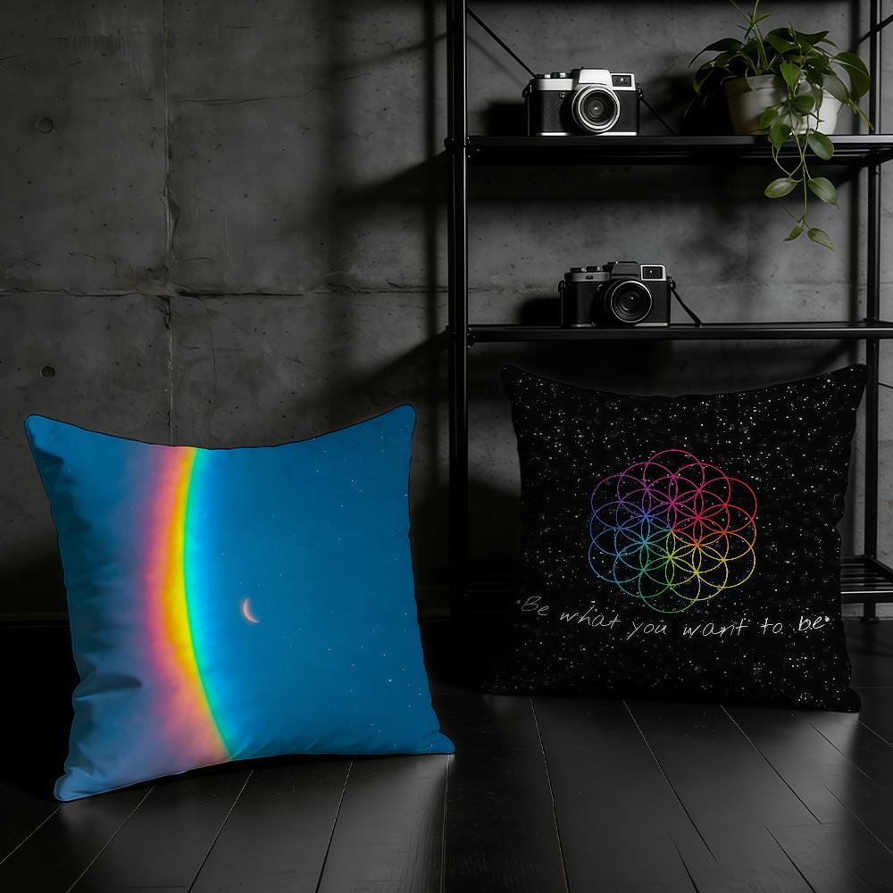 Rock Band CCOLDPLAYES cushion cover Birthday Anniversary Gifts Double Sided Printed Zipper Cushion Cover Soft Skin Bedding
