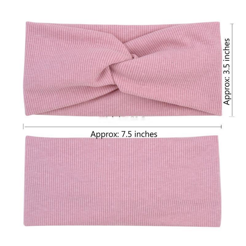 Большой размер Детская повязка на голову Девочки Йога Спорт Дети Дети Взрослые Женщины Повязка Однотонная Витая Узловая Мягкие Аксессуары для волос Тюрбан