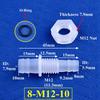 M6-M16 To 3-12mm Direct Connectors With Hex Nut  O-Ring Aquarium Tank Air Pump Adapter Garden Irrigation PP Pagoda Hose Joint