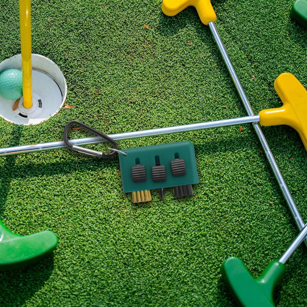 Щетка для чистки клюшек для гольфа 3 в 1 Инструмент для чистки канавок для турнира