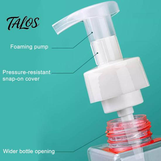 Foam Soap Dispenser 250/450ML Press Foaming Dispenser, Refillable Hand Shampoo Shower Plastic Bottle Gel Container, Empty Pump Lotion for Bathroom