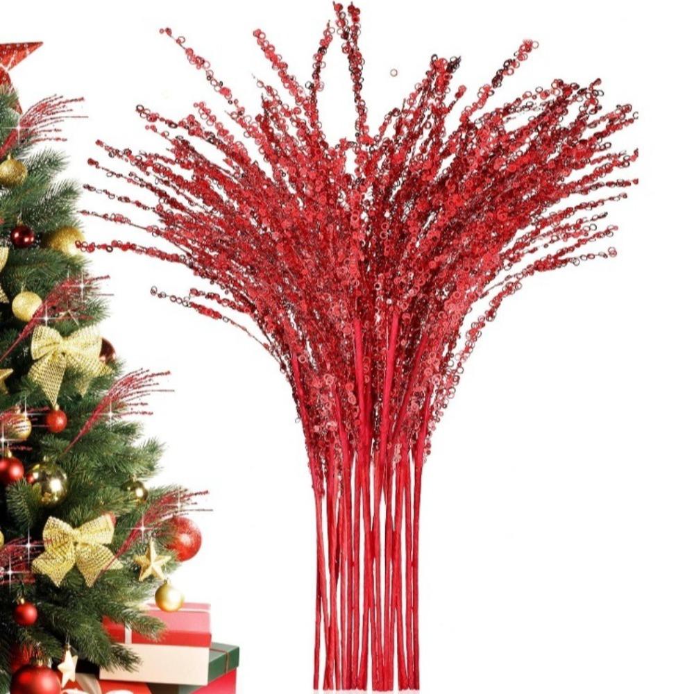 Glitter Twig Ornaments Branches For Christmas Tree Wedding Christmas Atmosphere Ornaments Branches Sparkling And Glamorous Decor