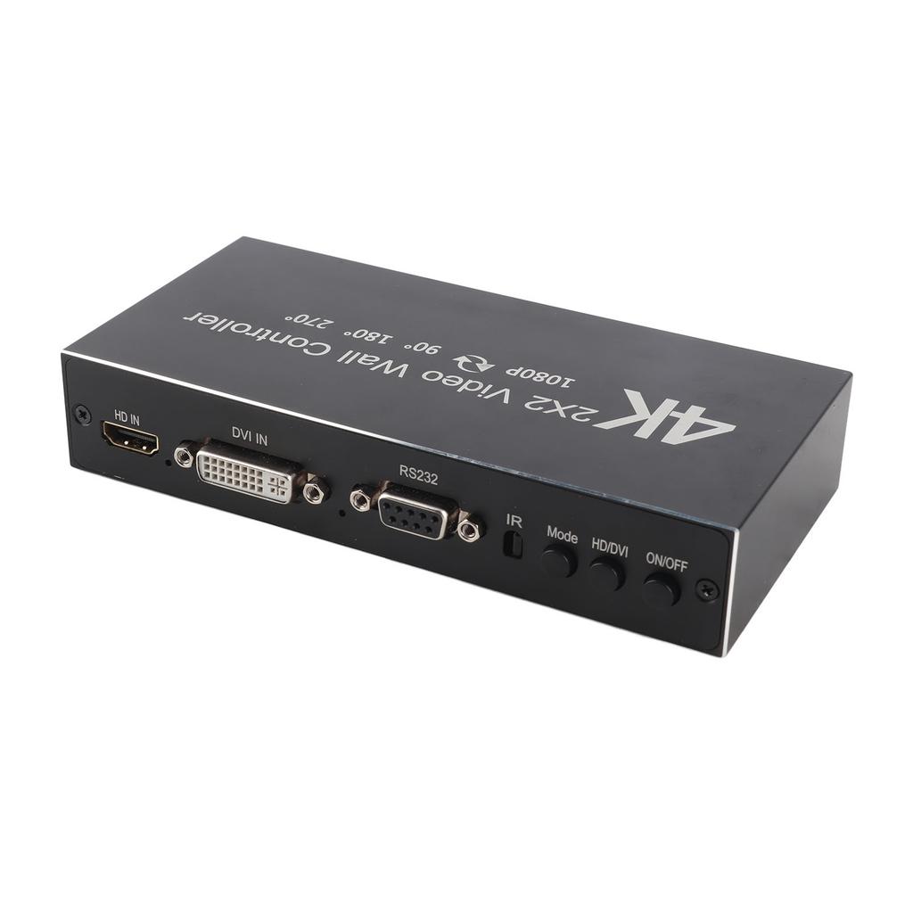 4K TV Splitter 2X2 Rotary Splicing 90 градусов 180 градусов 270 градусов Интерфейс мультимедиа высокой четкости 1 вход 4 выхода