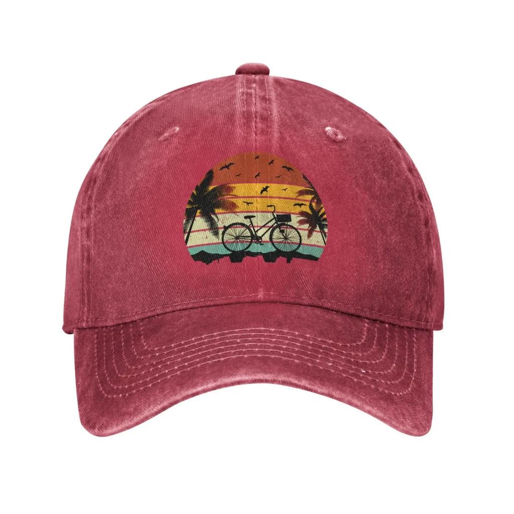 Travel Sea Beach Retro Vintage Sunset Baseball Cap for Men Women Vintage Trucker Hat Golf Hats Dad Caps