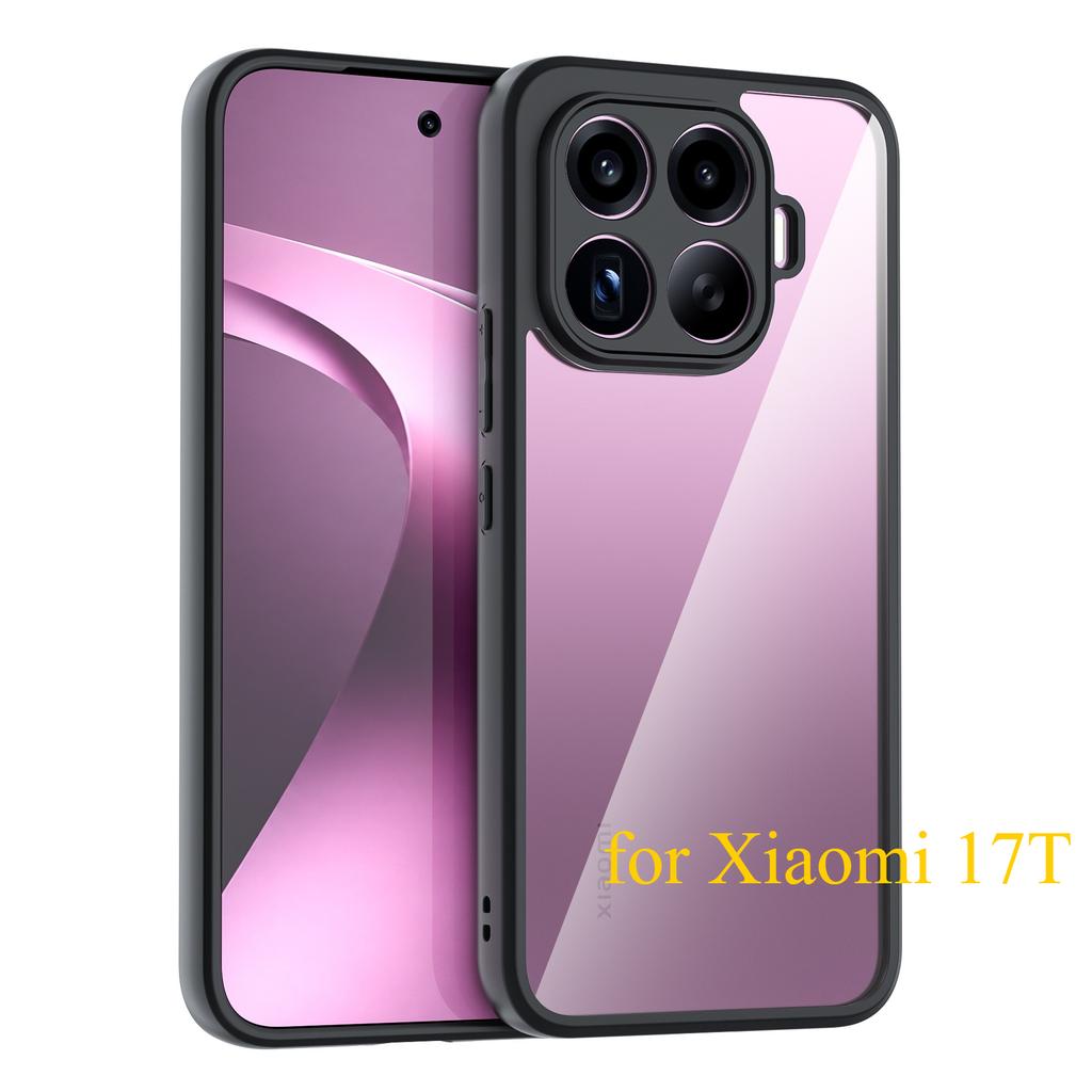 Чехол для Xiaomi 17T / 17T Pro Минималистичный Прозрачный Магнитный Акриловый Кожаный Ударопрочный Чехол для MI 17 T Pro Funda