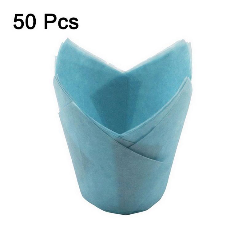 Бумажный формочек для кексов, формочек для выпечки, для свадебных вечеринок, кексов-тюльпанов, бумажных стаканчиков для кексов, маслостойких оберток для тортов