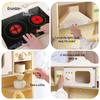 Children's Wooden Kitchen Toy Set with Lights, Sounds, and Water Outlet for Role-Play Cooking