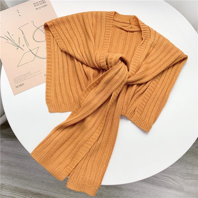 1 шт. Женская элегантная маленькая шаль вязаный шарф завязывающийся на шее шаль