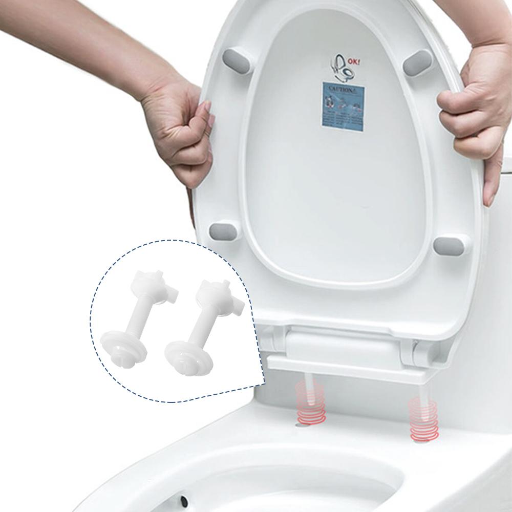 1Pair Hardware Easy Installation Repair Tools Bolts Bathroom Nut Fixing Screws Toilet Seat Hinges