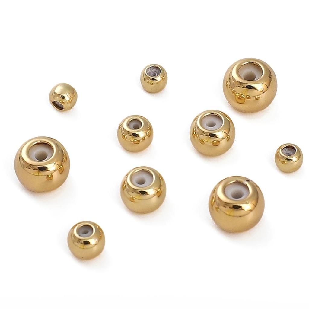 2Pcs Copper Flat Round Silicone Beads For DIY Jewelry Making Craft Accessories