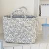 Boho Foldable Floral Organizer Bin Large Capacity Collapsible Laundry Nursery Hamper with Handles for Clothes and Sundries