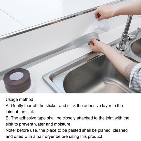 3,2 м однотонная влагостойкая уплотнительная лента, хорошая липкость, ПВХ самоклеящаяся уплотнительная лента для ванной комнаты