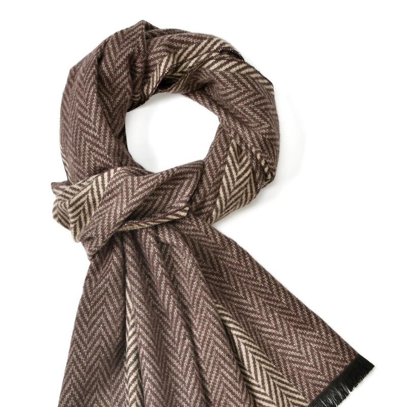 Осень и зима новый высококачественный утолщенный теплый универсальный шарф имитация кашемира двухцветный маленький свежий деловой мужской шарф