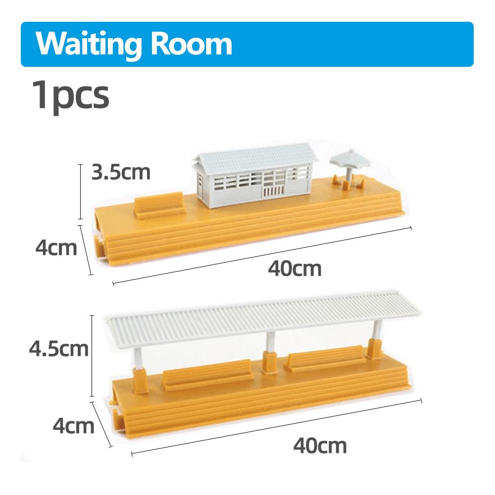 All Kinds of Plastic Rail Train Track Parts Accessories Station/Gas Station/Traffic Light/Bridge Special Gift for Children X1