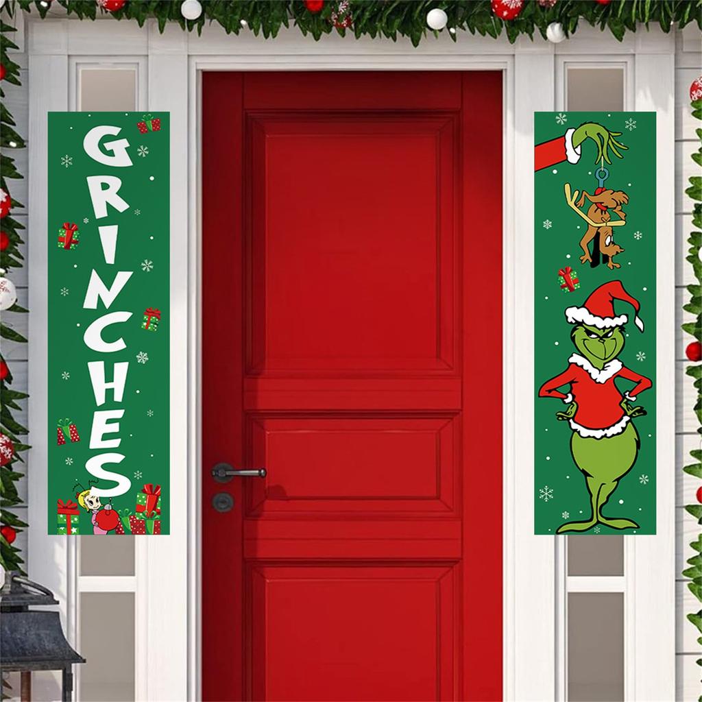 Рождественские украшения Рождественский декор Баннер Рождественский крыльцо Дверной знак Приветственный баннер Для внутренней и наружной стены дома
