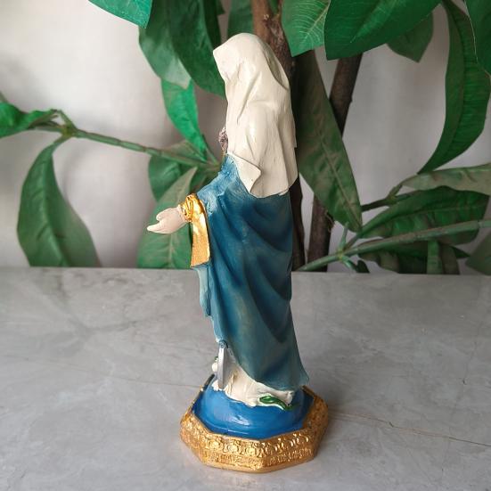 Стоящая статуя Девы Марии, статуэтка Богоматери из смолы, скульптура, домашний офис, книжная полка, украшение рабочего стола, орнамент, духовные дары