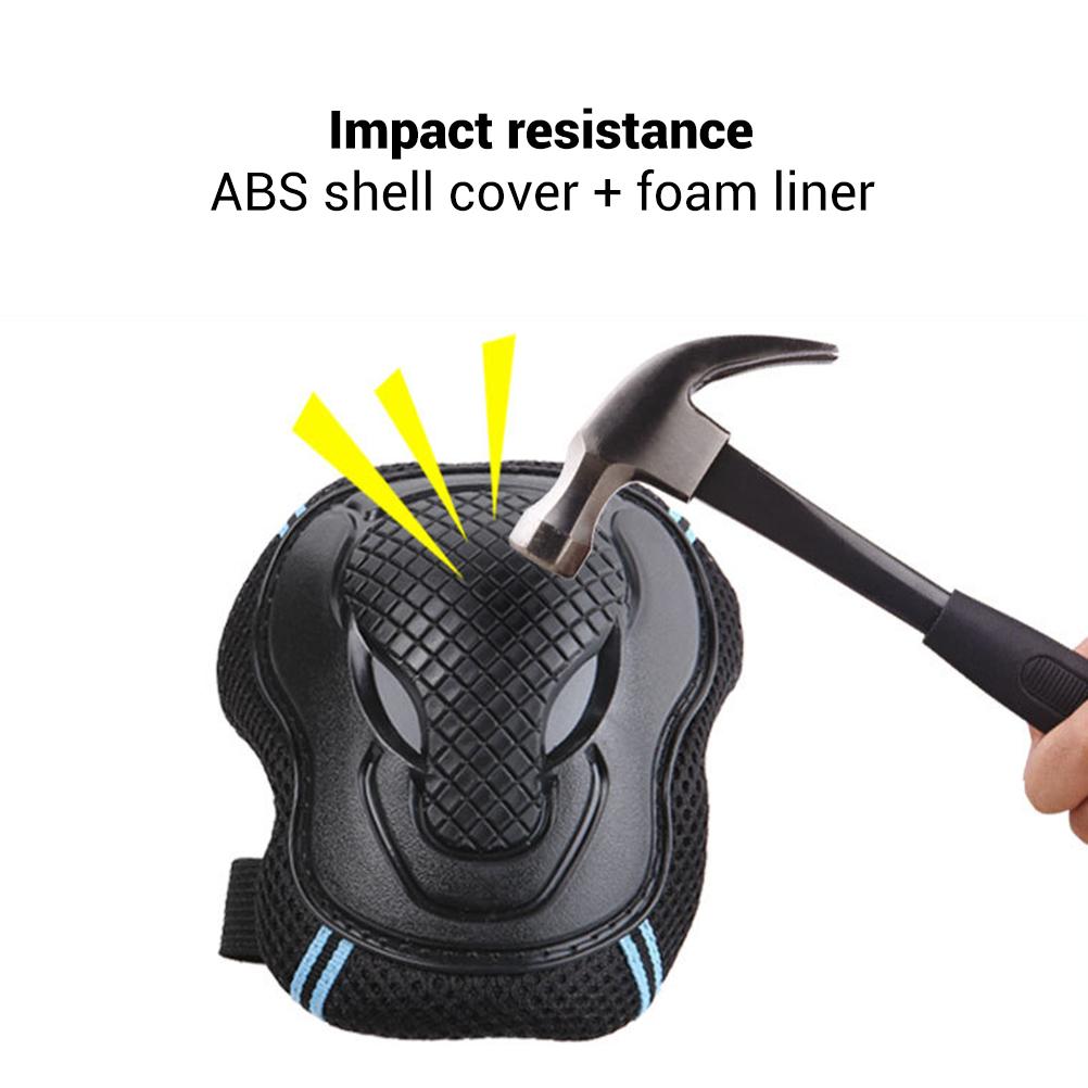 6 шт. комплект защитного снаряжения для скейтбординга наколенники налокотники защита запястья комплект снаряжения для скейтбординга