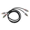Кабель 2RCA на 2RCA с позолоченными разъемами 2RCA папа на 2RCA папа, стерео аудиокабель для домашнего кинотеатра, HDTV, игровых консолей