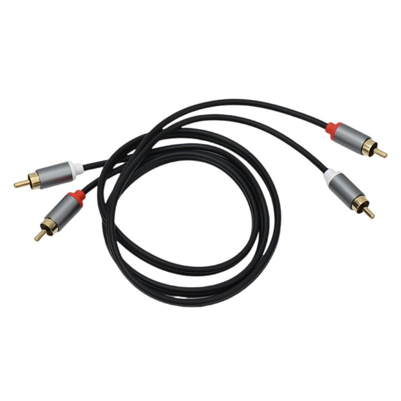Кабель 2RCA на 2RCA с позолоченными разъемами 2RCA папа на 2RCA папа, стерео аудиокабель для домашнего кинотеатра, HDTV, игровых консолей