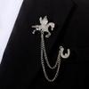 Baroque Rhinestone Pearl Corsage Necklace Brooch - Retro British Court Suit Accessory