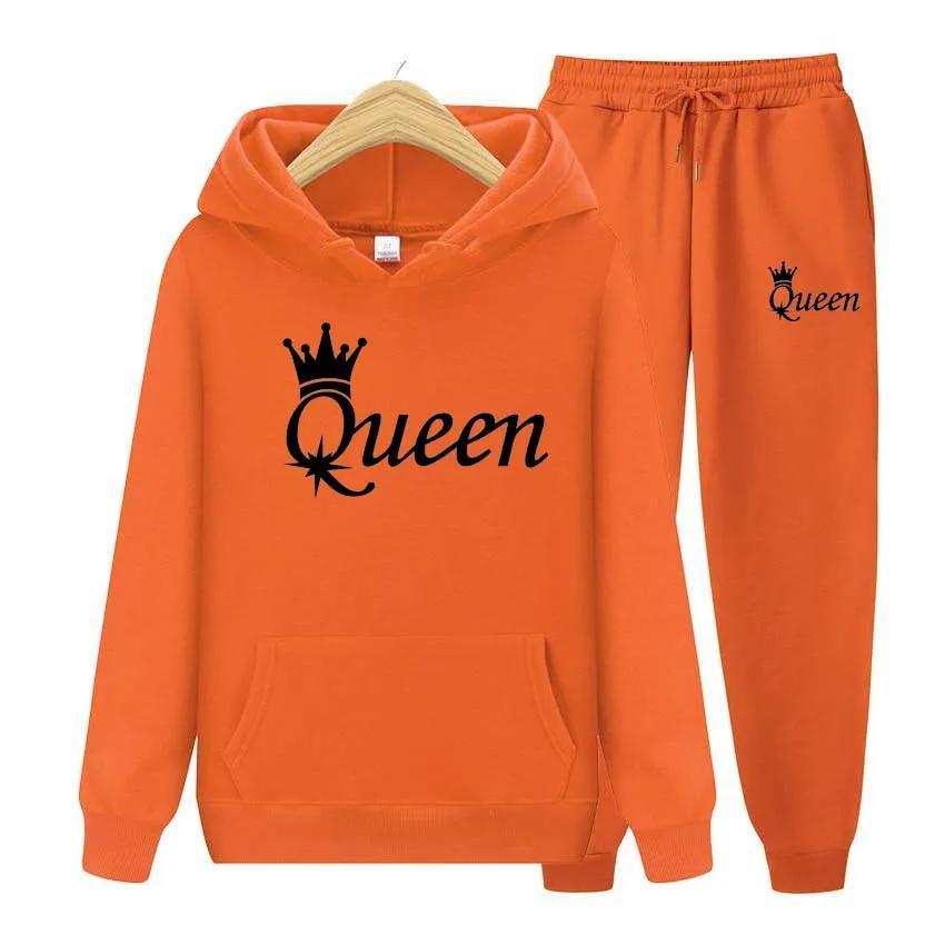 Женские толстовки с принтом Queen, толстовки + брюки, комплект из двух предметов, спортивные костюмы, брюки для бега, толстая теплая одежда