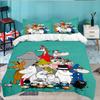 Moo-min Family Celebration 3PCS Bedding set,Ideal for 1pc Duvet Cover And 2pcs Pillowcases Perfect for Fan gift,Ideal for Bedroom, Dormitory