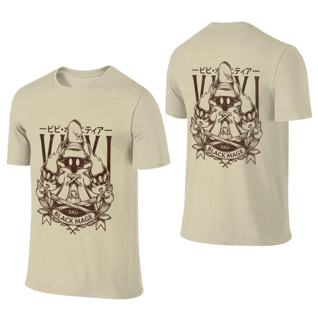 Little Black Mage Loose Reversible Tshirt Artistic Boy Neat Stitching Unisexs Tshirts