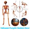 Хэллоуин Тыква Скелет Украшения с Подвижными Суставами Человеческие Кости Устойчивые Подвижные Скелеты для Жуткой Сцены Сувенир для Вечеринки