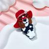 Blucome Красная шапка, очки, броши для собак, женские стильные акриловые значки с животными, милые новые тренды, булавка на день рождения, подарочный аксессуар