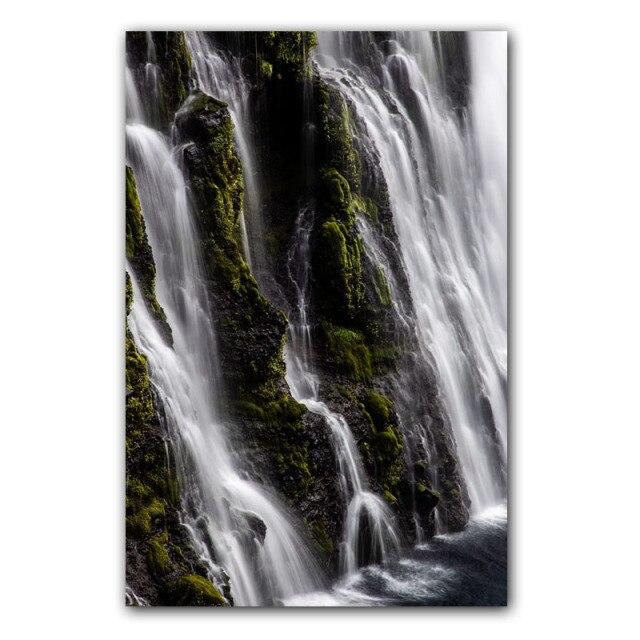 Пейзаж Картина Маслом Лес Водопад Река Красивая Природа Пейзажи Холст Картина Офис Коридор Украшение Дома Фреска Без Рамки