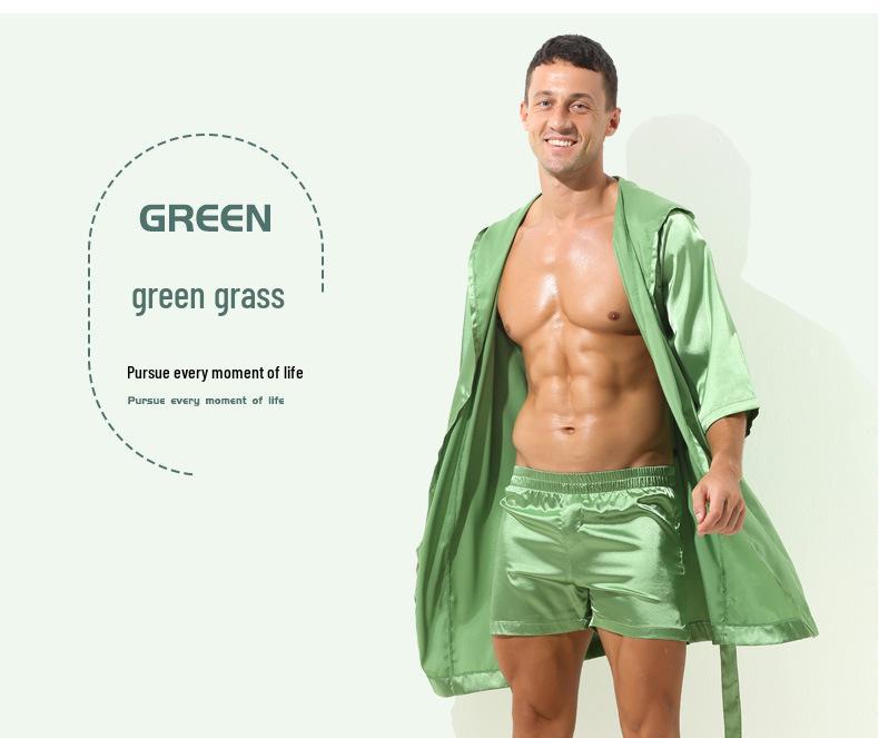 Унисекс Легкий Халат с Длинным Рукавом и Завязками - Однотонный Большого Размера для Мужчин и Женщин.