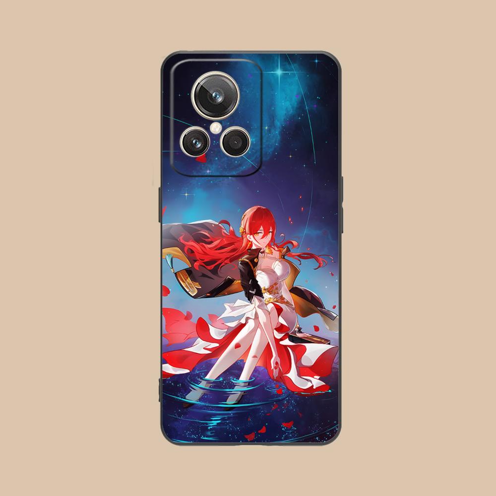 HSR Himeko Матовый ТПУ Чехол для Мобильного Телефона для Realme 15 14 13 12 11 10 9 Pro Plus T i Lite 5G Цветной Печатный Чехол