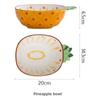 Fruit Shape Hand-painted Ceramic Tableware Pineapple Strawberry Lemon Shape Rice Bowl Fruit Salad Plate Dessert Cake Dish