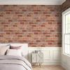 Красный Кирпич Обои Самоклеящиеся Винтажные Кирпичные Текстурированные Самоклеящиеся Обои Съемная Контактная бумага для Кухни Спальни
