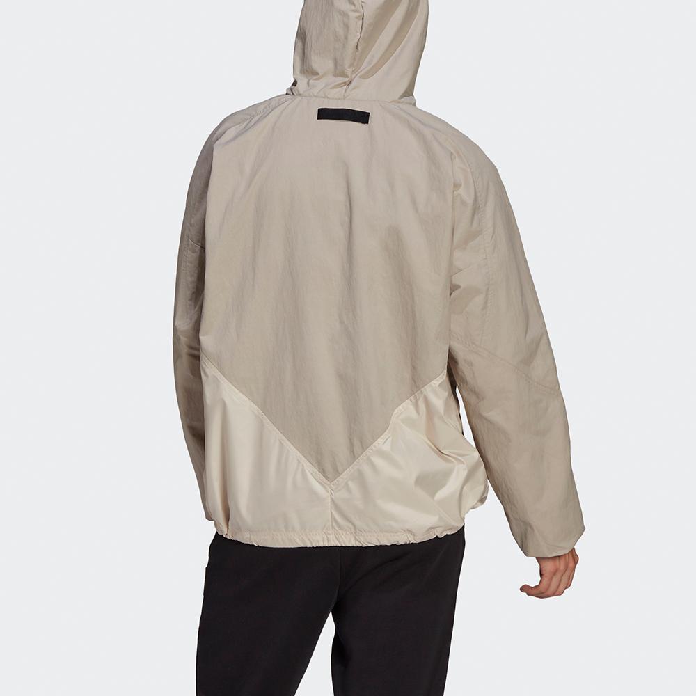 adidas Мужская куртка Originals V-Line с капюшоном и молнией до середины, тканая, хаки, GN6769