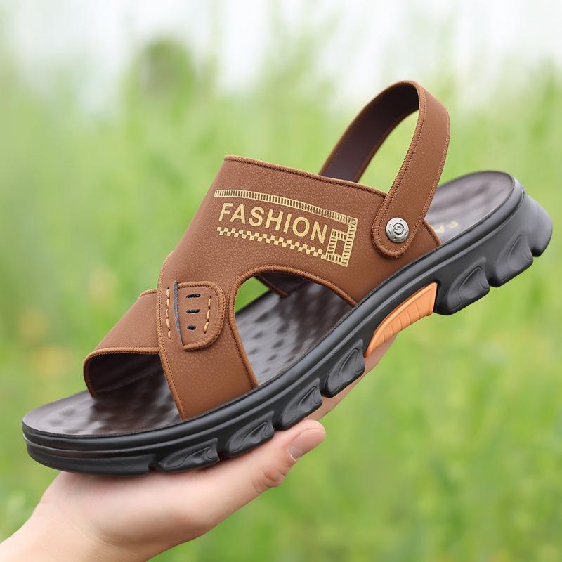 Мужские сандалии для ношения на открытом воздухе, новые летние тапочки с мягкой нескользящей подошвой для вождения, рыбалки, отдыха на пляже