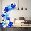 White Balloon Arch Kit Blue Garland Kit Party Decoration 4D Football Foil Balloons  Boys