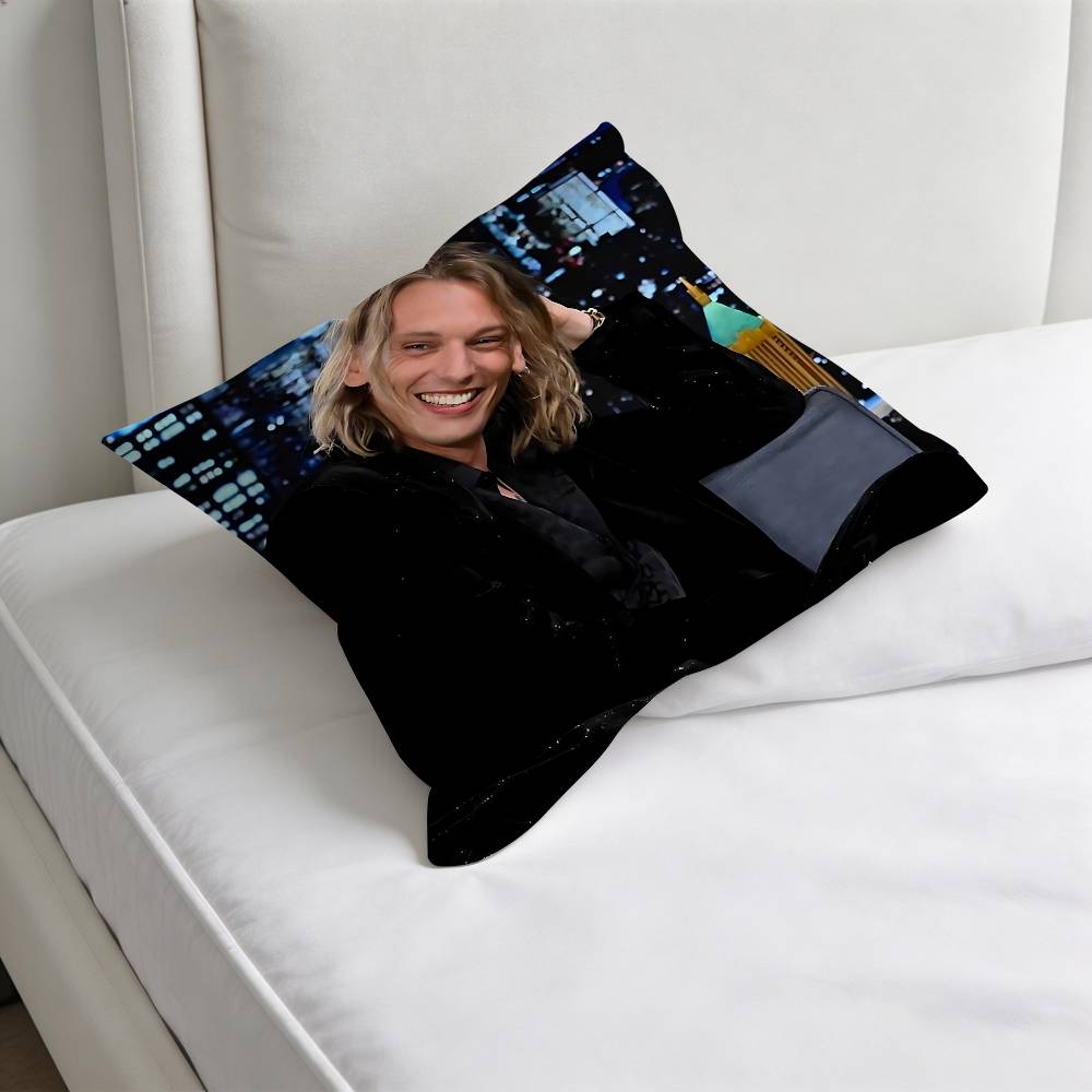 JJamie CCampbell BBower Fashion Square Pillow Case Durable Throw Pillow Cover for Sofa Couch Chair