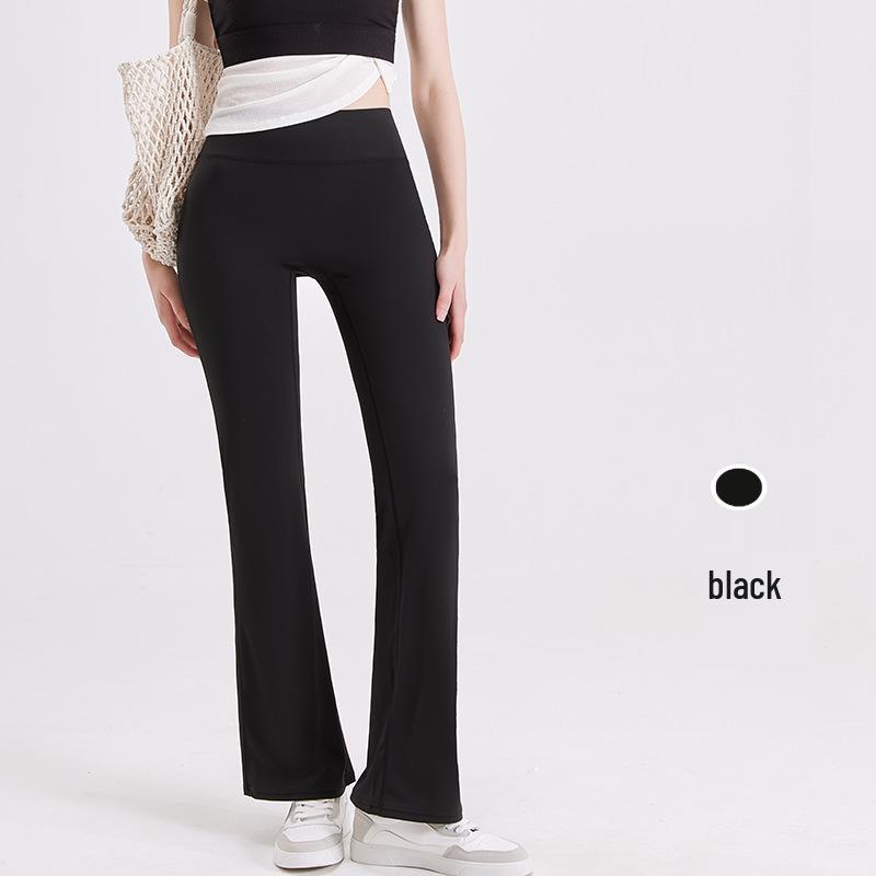 Брюки для йоги с микроклешем и высокой талией - Женские утягивающие, подтягивающие бедра, быстросохнущие фитнес-леггинсы бесшовного дизайна