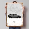 1992 VW Golf GTI Mk2 Белые Металлические Таблички Автомобильный Постер Украшение для Спальни Гостиная Индивидуальная Жестяная Табличка для Украшения Стен