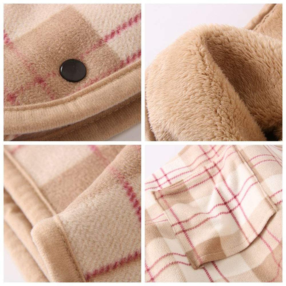 Плед с изображением синего жирафа, большой размер 100 x 140 см, защита от холода, 4-стороннее одеяло, моющееся, с пуговицами, улучшенная защита от холода, теплый плед