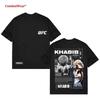 Футболка KHABIB NURMAGOMEDOV COMBATWEAR, Графическая футболка MMA, Футболка UFC MMA