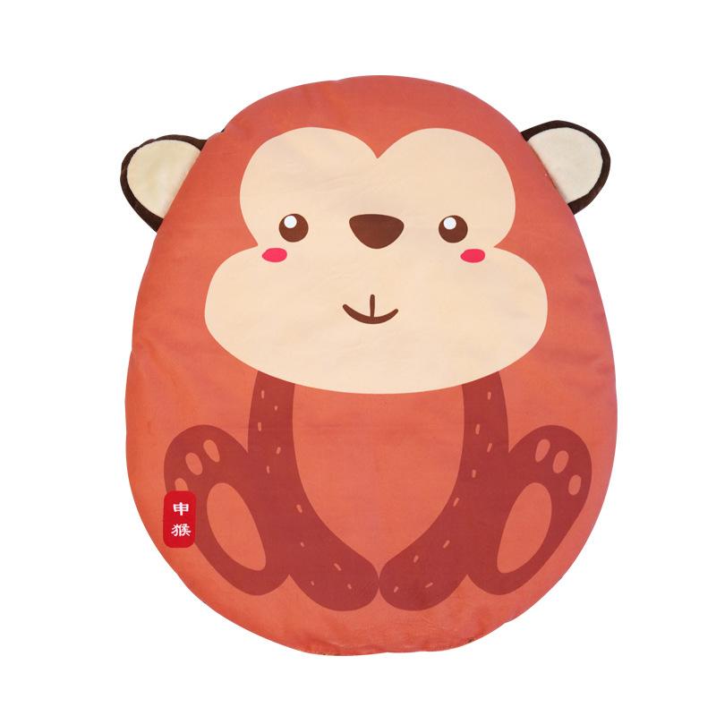 Cute Zodiac Cartoon Pet Mat Soft Fluffy Animal Face Resting Pad Non Slip Sleeping Mat for Cats Small Dogs Indoor Use
