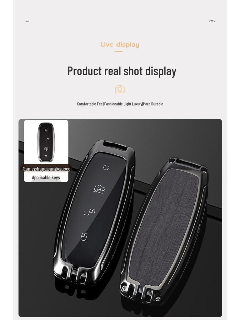 Чехол для ключа автомобиля Denza D9N7: Прочный чехол для пульта с полной защитой для 2023 Denza D9 - Унисекс