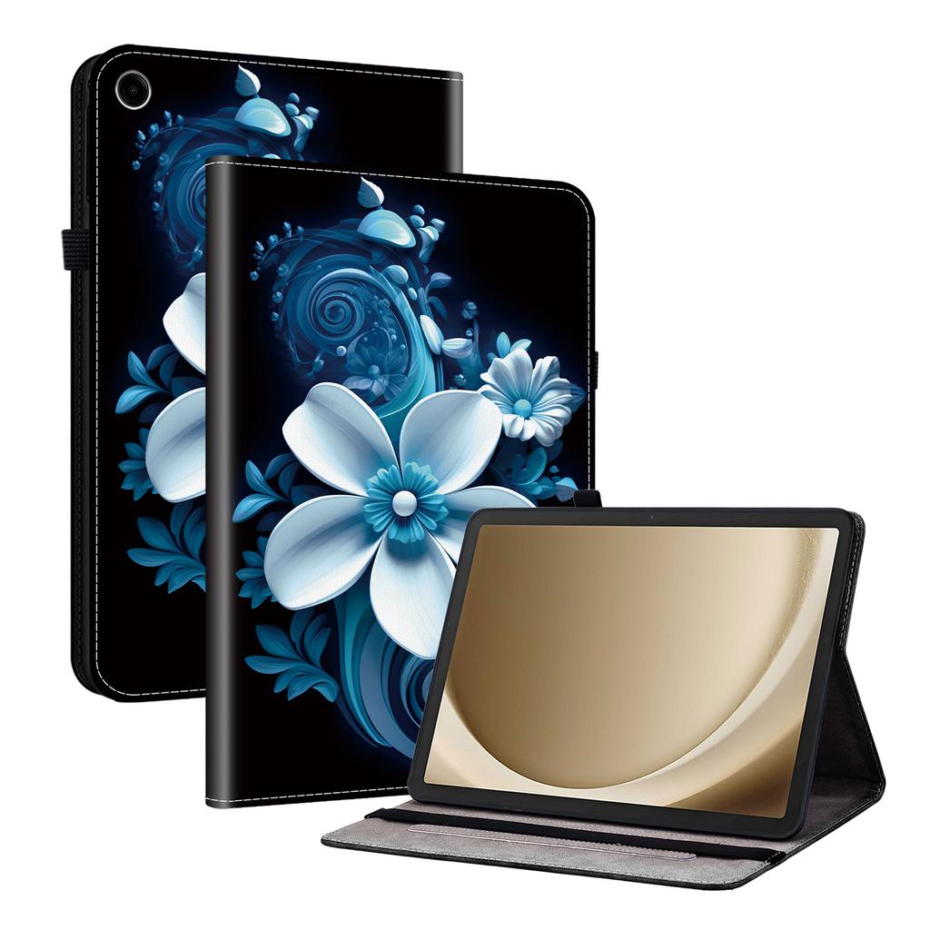 Кожаный чехол для Samsung Galaxy Tab A11+ с принтом, подставка, чехол для планшета с отделениями для карт